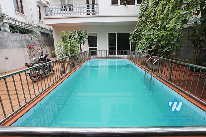 Unfurnished house with swimming pool for rent in Westlake area, Hanoi